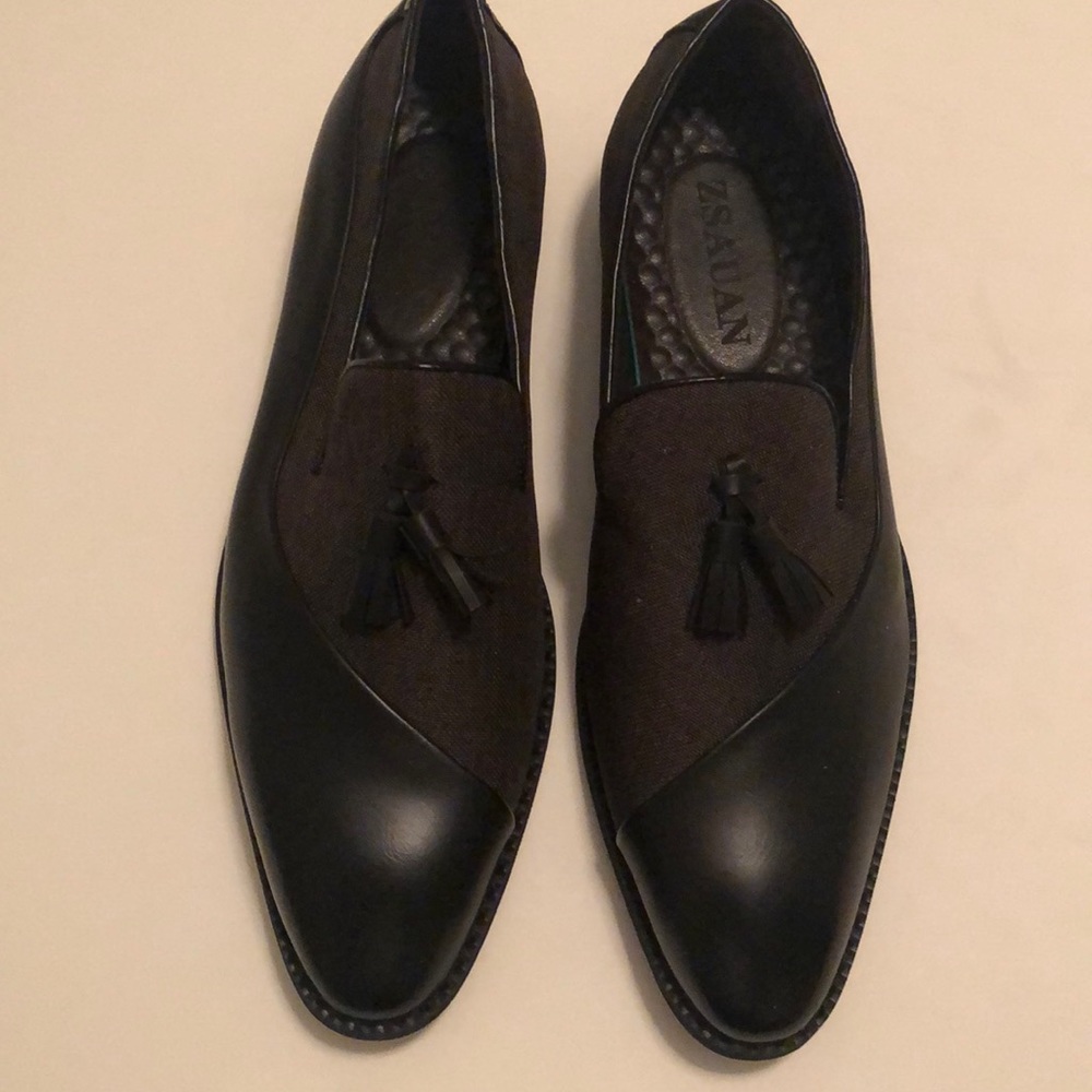 New Men’s Dress Shoes Brown and Black Swirl Zsalan